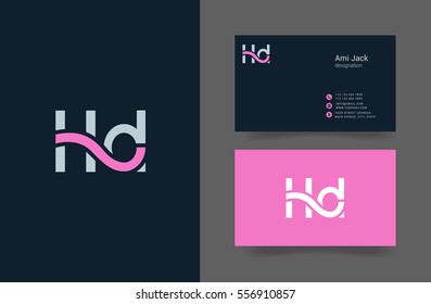 H & D  Letter logo design vector element
