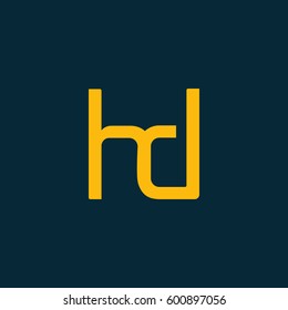 H & D Letter logo design vector element