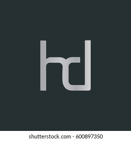 H & D Letter logo design vector element