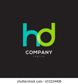 H & D Letter logo design vector element
