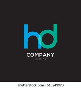 h & d Letter logo design vector element