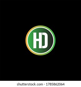 H D letter logo monogram design