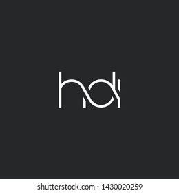 H D I letters Joint logo icon vector for business card and corporate identity.