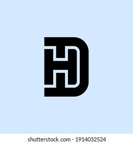 H D Logo Hd Monogram Logotype Stock Vector (Royalty Free) 1914032524 ...