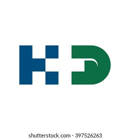 h and d logo vector.