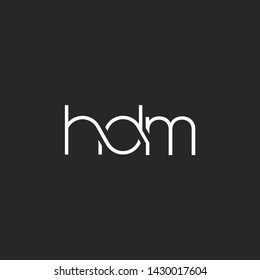 H D M letters Joint logo icon vector for business card and corporate identity.
