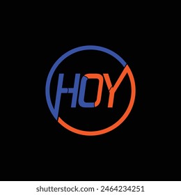 Diseño creativo abstracto del logotipo de la letra de H D Y