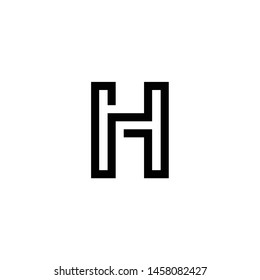 H design for icon, logo, etc