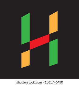 H different logo design  for the various color  