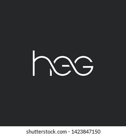 H E G letters Joint logo icon vector for business card and corporate identity.