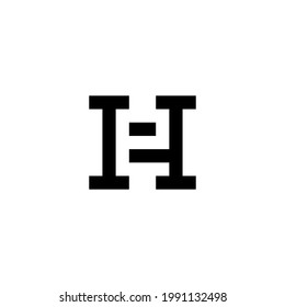 h e he eh initial logo design vector template