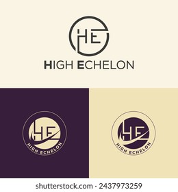h e High Echelon logo.