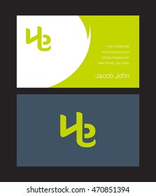 H & E Joint letter logo, with Business card
