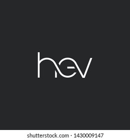 H E V letters Joint logo icon vector for business card and corporate identity.