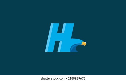 H Eagle alphabet letter logo icon design. Creative template for a company and business H Logo