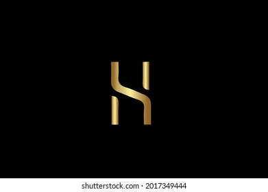 H elegantes Logo mit Initialen für Unternehmen - Vektorgrafik