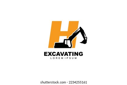 H Grabstil Logo-Vektorgrafik für Ihr Branding mit modernem Stil.