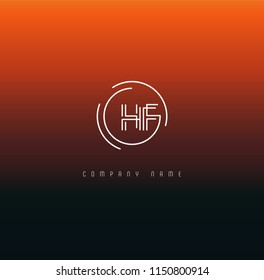 H & F Joint logo icon vector template.