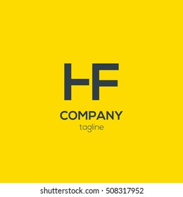 H & F Letter logo design element
