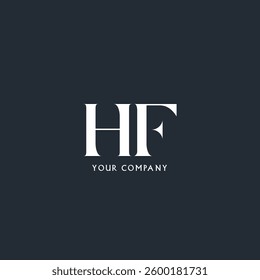 H F  letters Joint logo icon vector template.