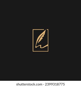 H feather Letter initial concept Logo vector,
