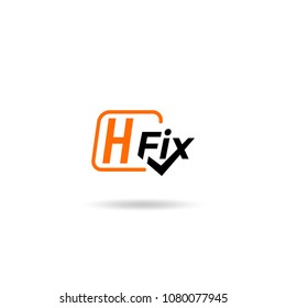 H Fix Logo Service Design Template. Can be adapt to Corporate identity, logo, icon, symbol and brand identity.