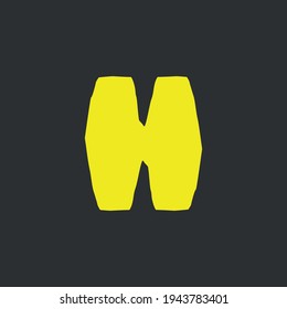 H flat icon. Simple style Hotel logo symbol. Logo design element. T-shirt printing. eps10. Vector for sticker.