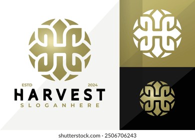 H Flower Logo Design Abstract Elegant Vector Template
