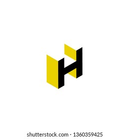 H Font logo. Modern design vector font for title, header, lettering. Corporate Vector abc technology typeface.  