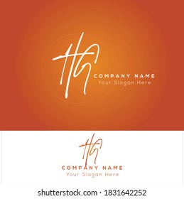 H G HG Initial letter handwriting and signature logo. Beauty vector initial logo .Fashion, boutique, floral and botanical