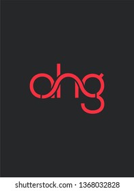 A H G letters joint logo design vector template