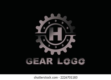 H Gear Letter logo template for your branding.