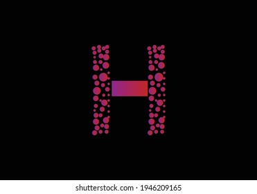 H gradient alphabet letter logo for business. Creative corporate identity and lettering.