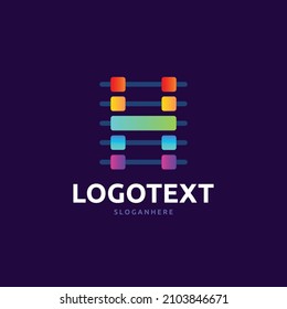 Logo del gráfico H, logotipo de gráfico colorido, logotipo de la letra H