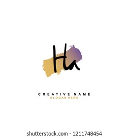 H A HA Initial abstract logo concept vector