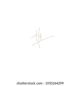 H a Ha Initial handwriting