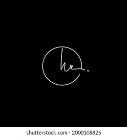 h a ha initial logo handwriting template vector