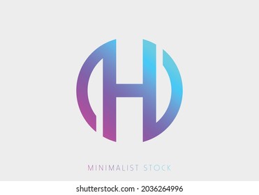 H, HD, DH Abstract Icon Vector Logo Alphabet Monogram Illustration Initial Template letter for Business, Real Estate Brand Identity, Company, Building. Professional Minimalist Trendy Logo Design