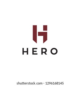 H for hero logo design