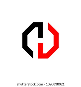 h hexagon icon vector illustration