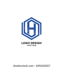 H Hexagon Logo Design