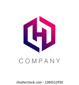 H Hexagonal Logo Design, Modern H Logo Design Template