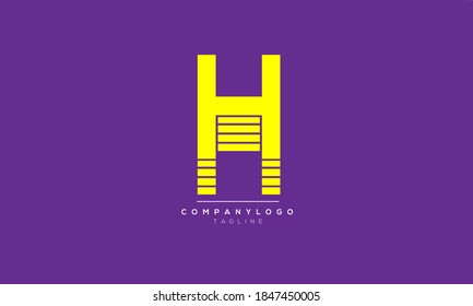H HH abstract initials monogram letter text alphabet logo design