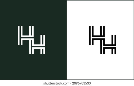 H ,HH Abstract Letters Logo Monogram