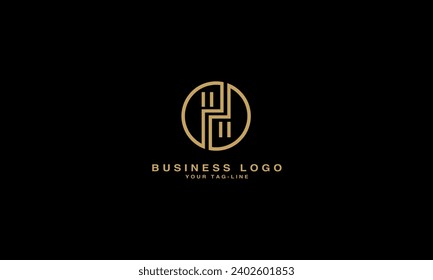Monograma con el logotipo de las letras abstractas H, HH