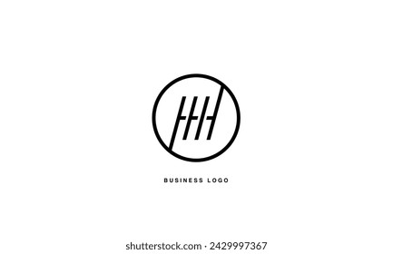 H, HH, Abstrakte Buchstaben Logo Monogramm
