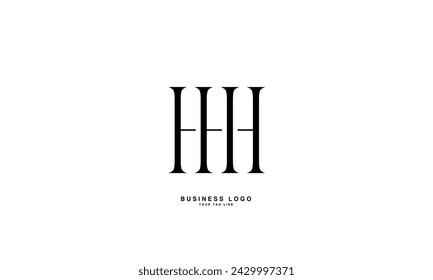 H, HH, Abstract Letters Logo Monogram