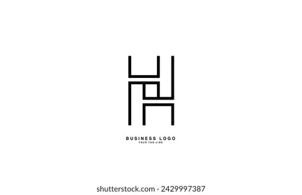 H, HH, Abstract Letters Logo Monogram
