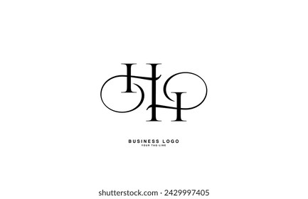 H, HH, Abstrakte Buchstaben Logo Monogramm