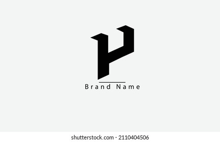 H HH abstract vector logo monogram template